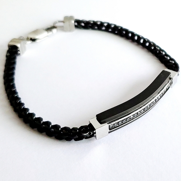 COPY - Black Diamond Bracelet 1/5 ct tw Stainless Steel